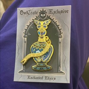 Owlcrate enamel pin Sept 2025